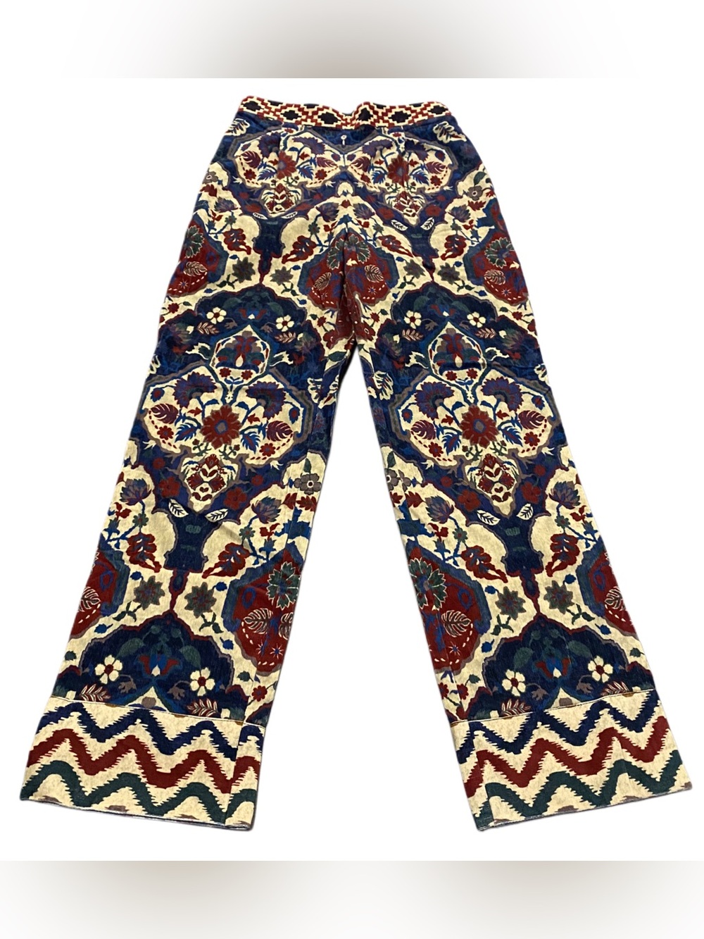 NEW Ranna Gill printed boho hippie straight leg Pants XS